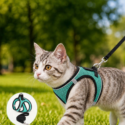 Escape-Resistant Cat Harness & Leash – Step-In Vest