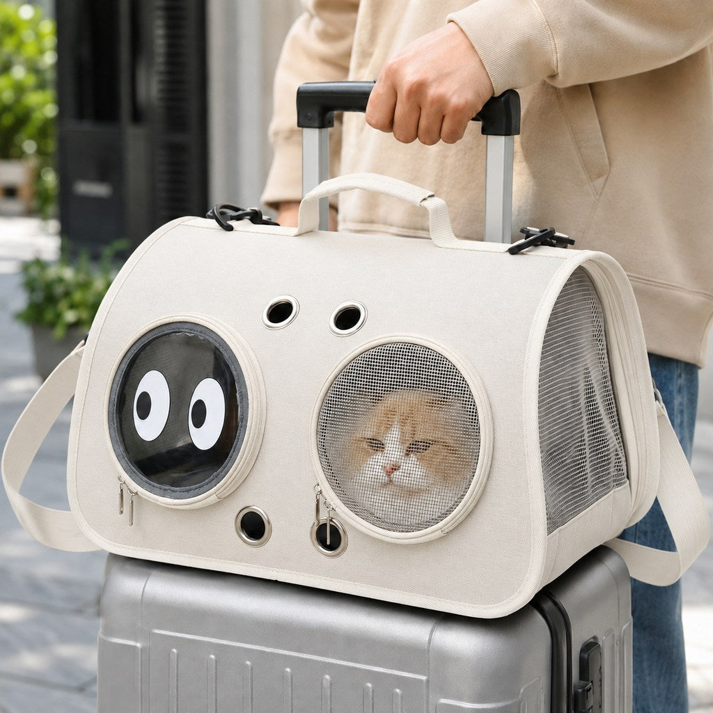 Breathable Foldable Cat Carrier – Vet & Travel Ready