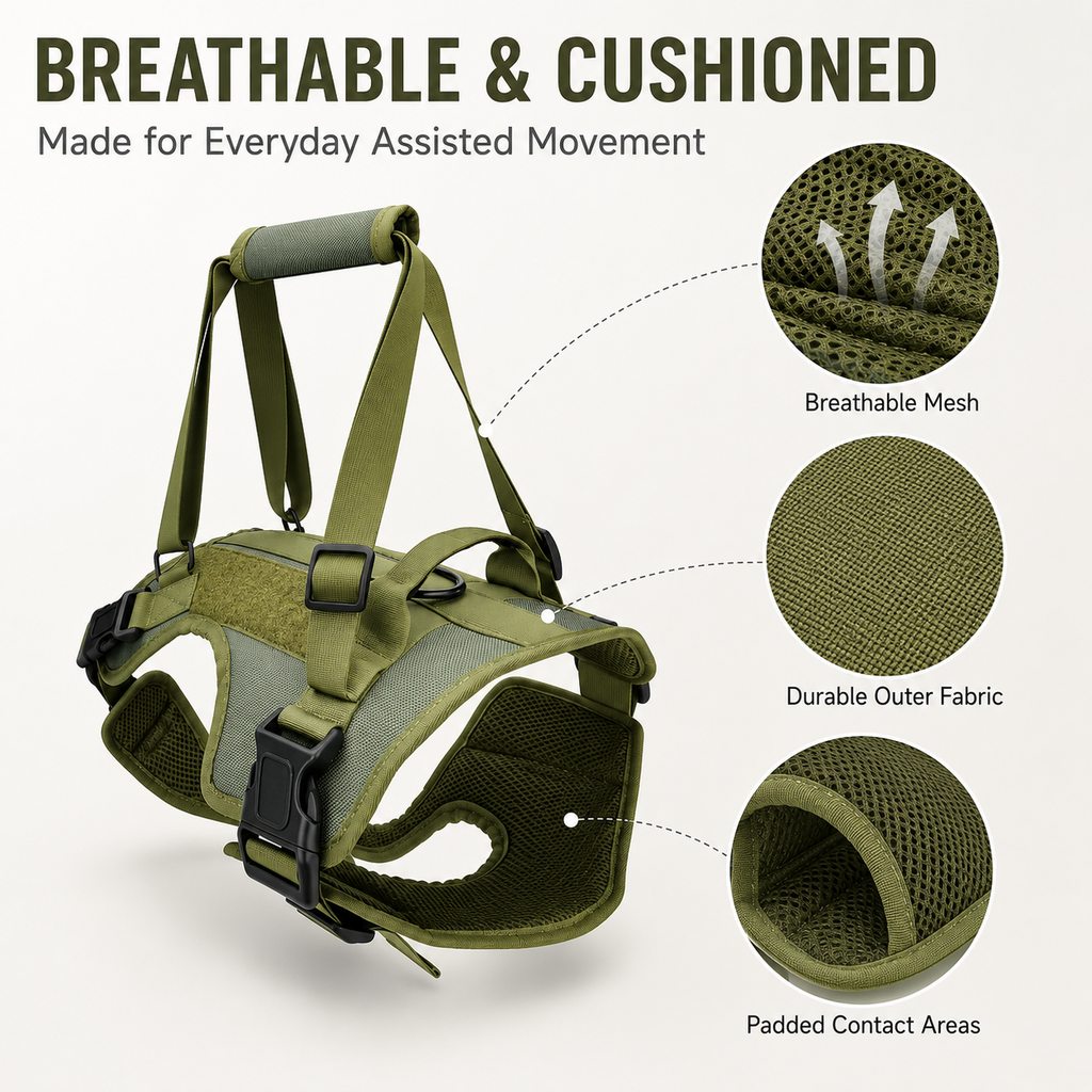 Full-Body Dog Lift Harness – Stairs & Car Support