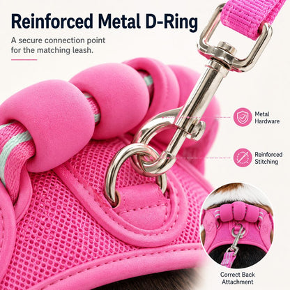 Padded Dog Harness & Leash Set – Easy Control