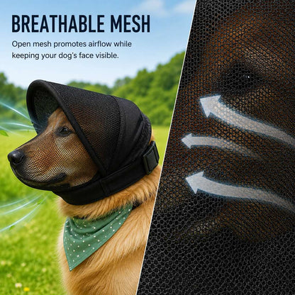Anti-Scavenging Dog Muzzle – Breathable Mesh Hood