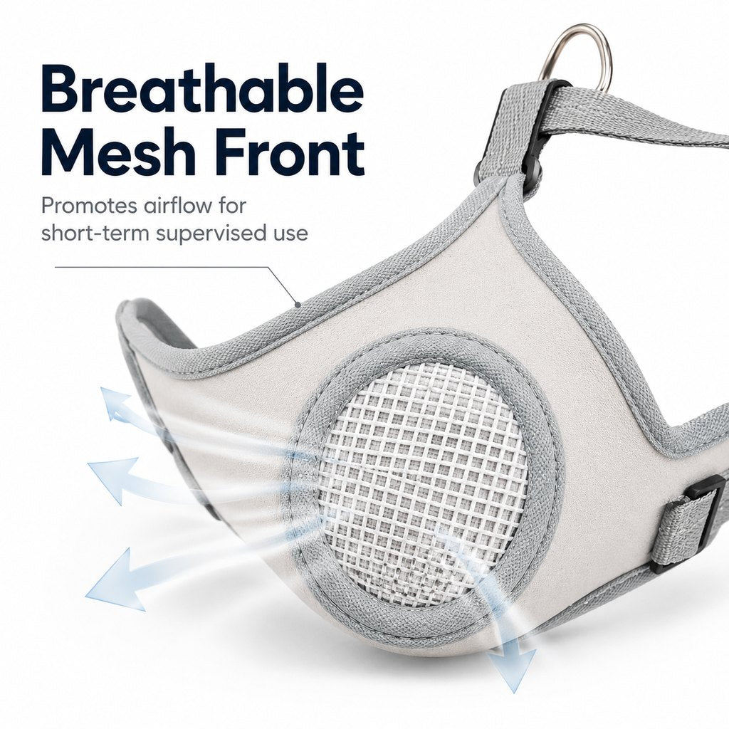 Breathable Mesh Dog Muzzle – Safer Walks & Vet Visits