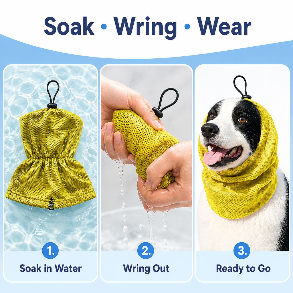 Dog Cooling Snood – Cool Neck & Ears in Summer