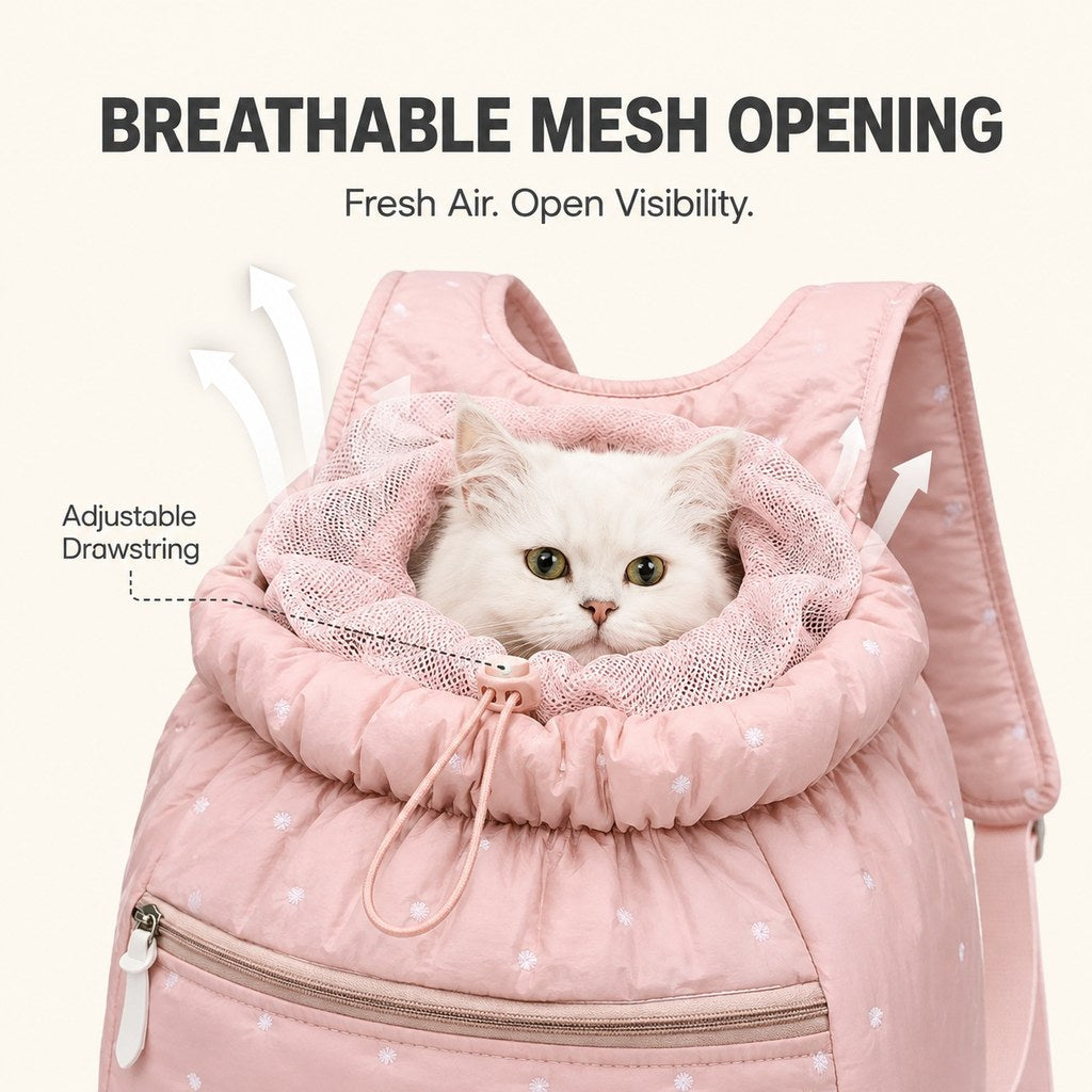 Hands-Free Pet Carrier Backpack – Breathable & Light