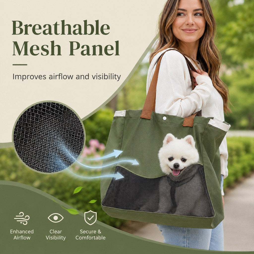 Breathable Pet Carrier Tote – Easy Shoulder Carry