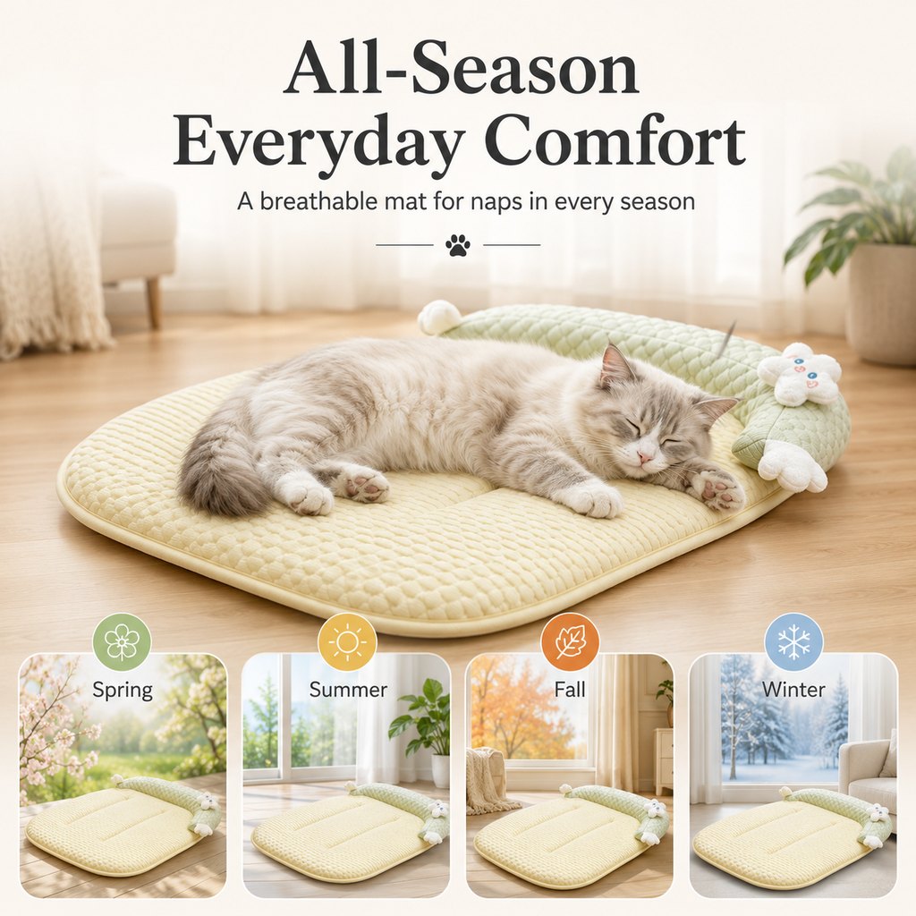 Breathable Pet Sofa Mat – Soft Bolster Lounger