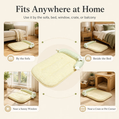 Breathable Pet Sofa Mat – Soft Bolster Lounger