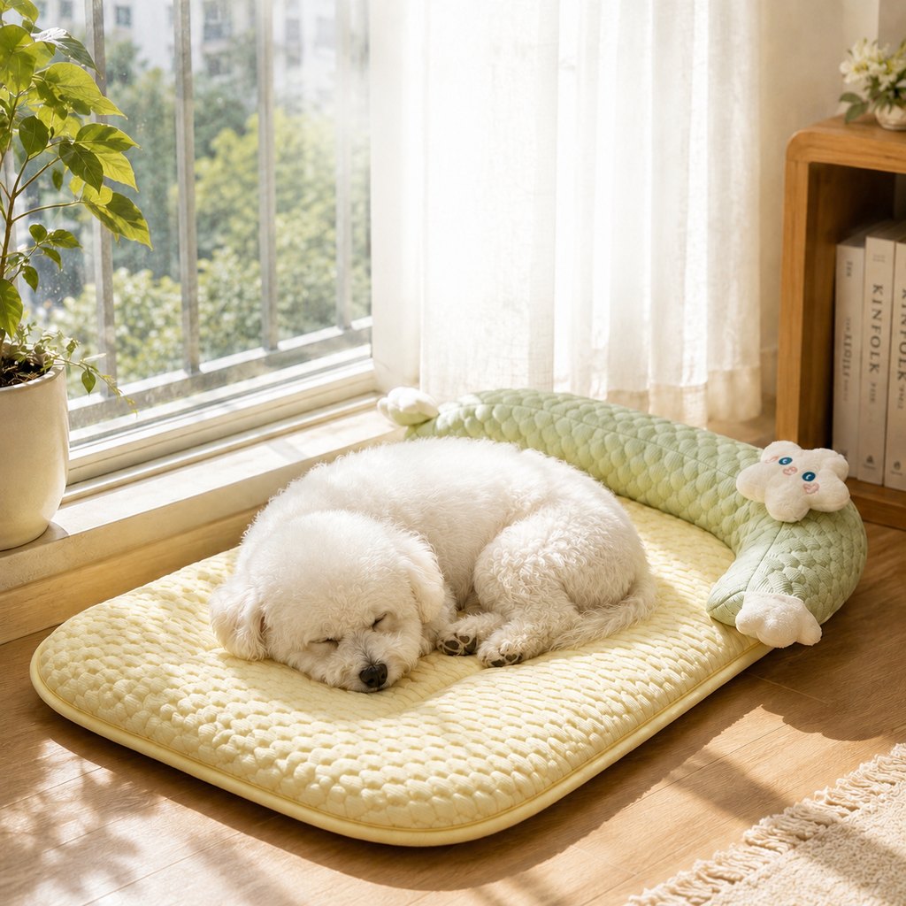 Breathable Pet Sofa Mat – Soft Bolster Lounger