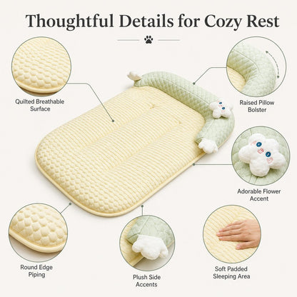 Breathable Pet Sofa Mat – Soft Bolster Lounger