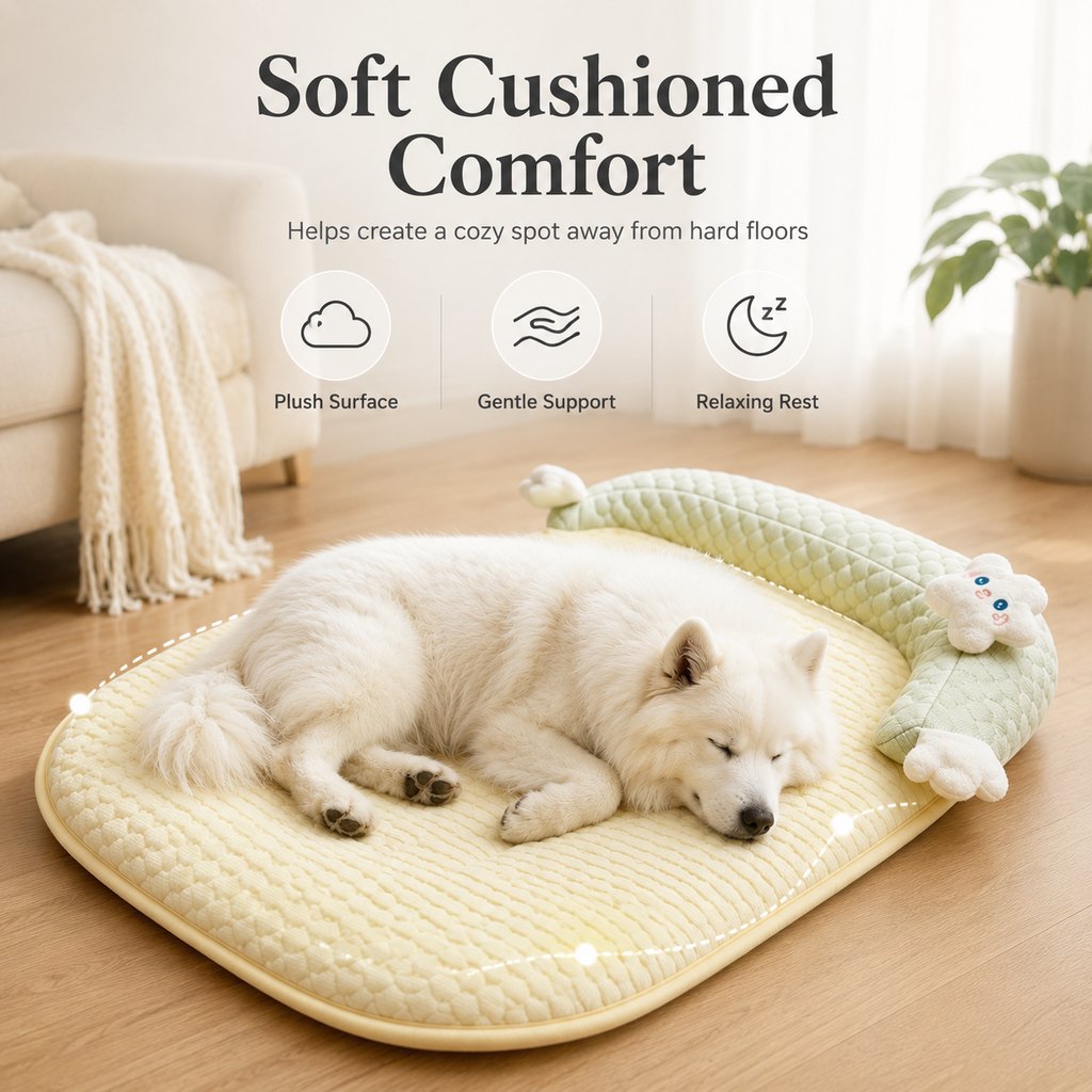 Breathable Pet Sofa Mat – Soft Bolster Lounger