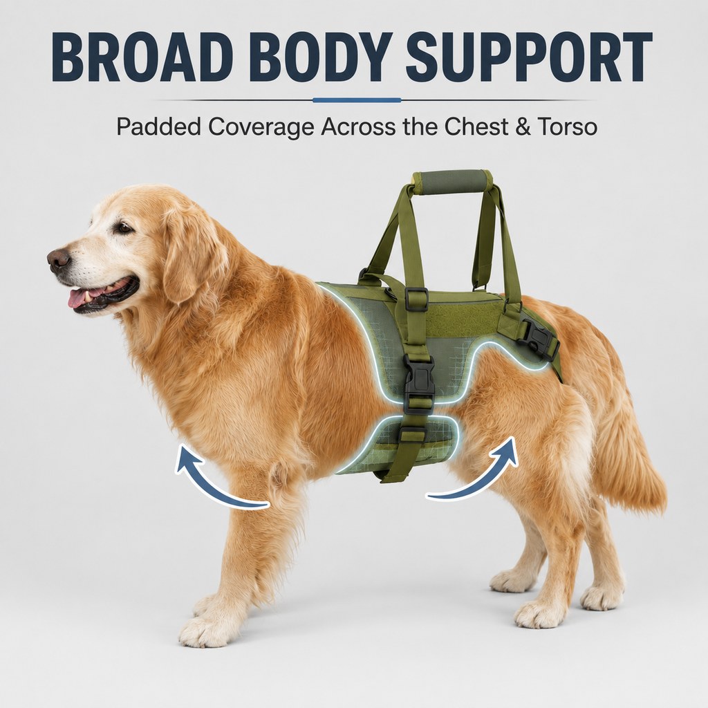 Full-Body Dog Lift Harness – Stairs & Car Support