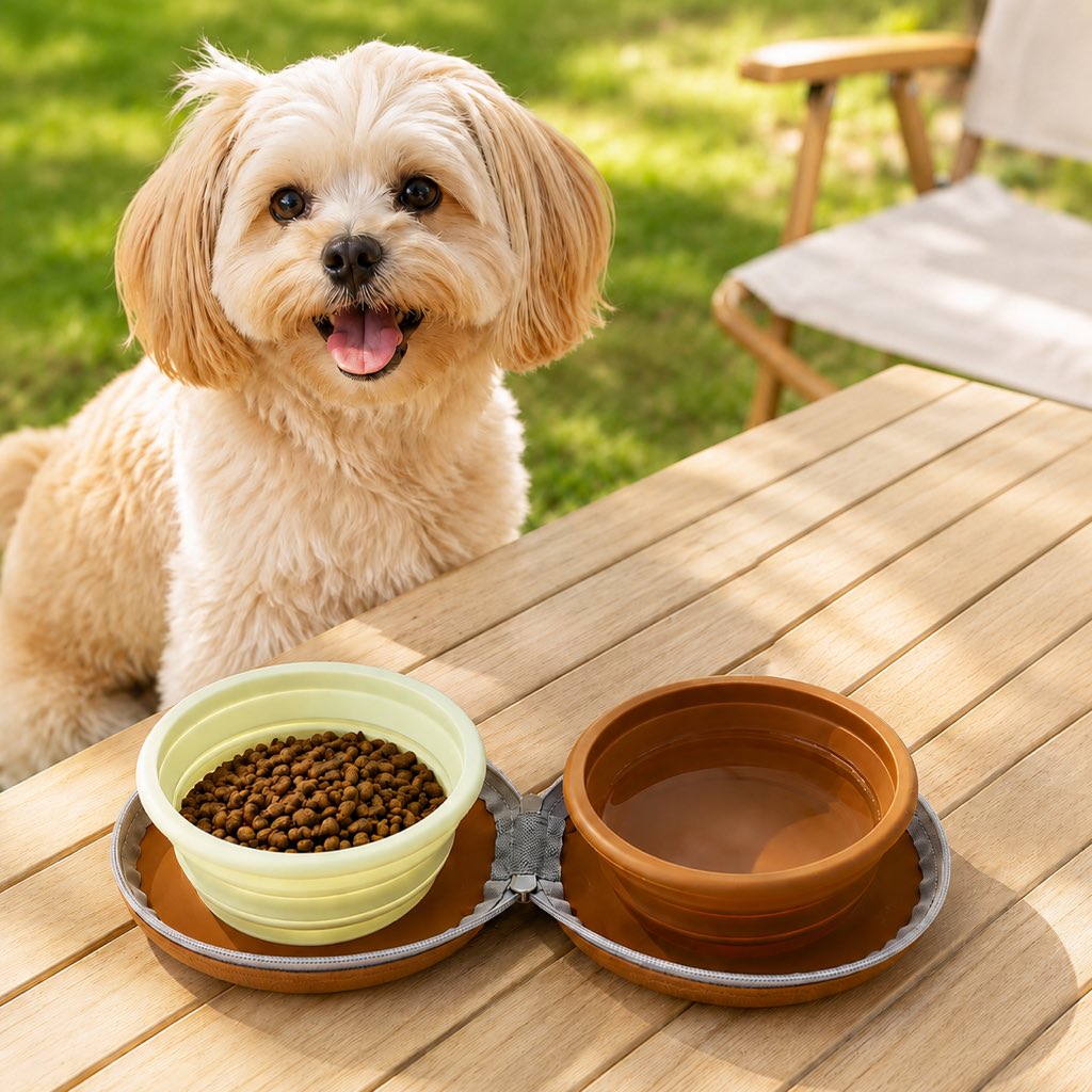 2-in-1 Collapsible Travel Bowl – Feed & Hydrate Anywhere