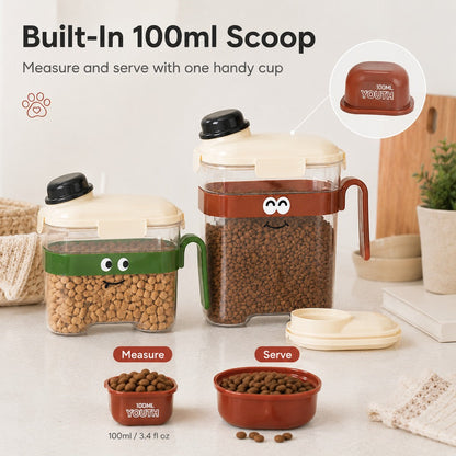 Sealed Pet Food Container – Scoop Included