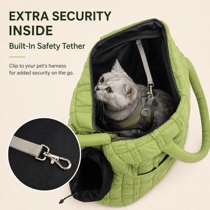 Quilted Pet Carrier Tote – Hand & Shoulder Carry