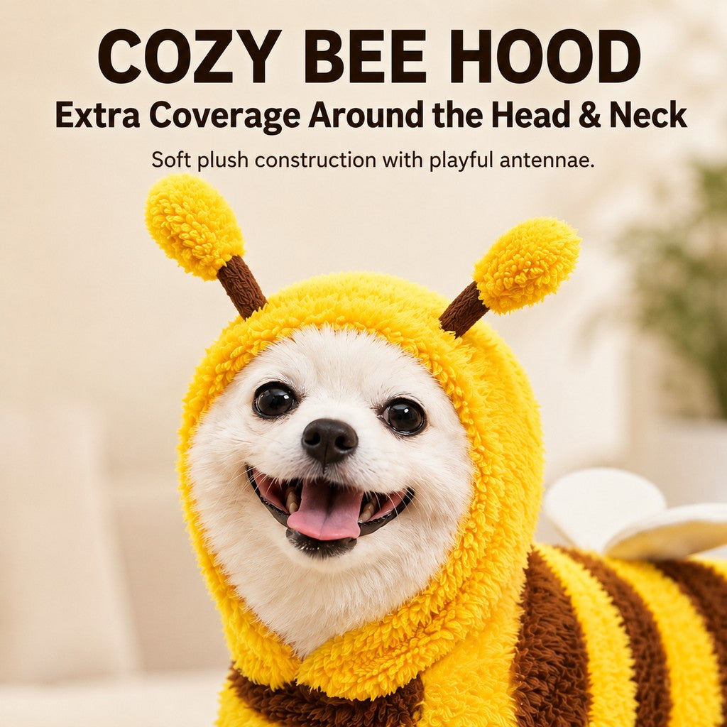 Bumblebee Dog Costume – Warm Plush Outfit
