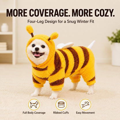 Bumblebee Dog Costume – Warm Plush Outfit