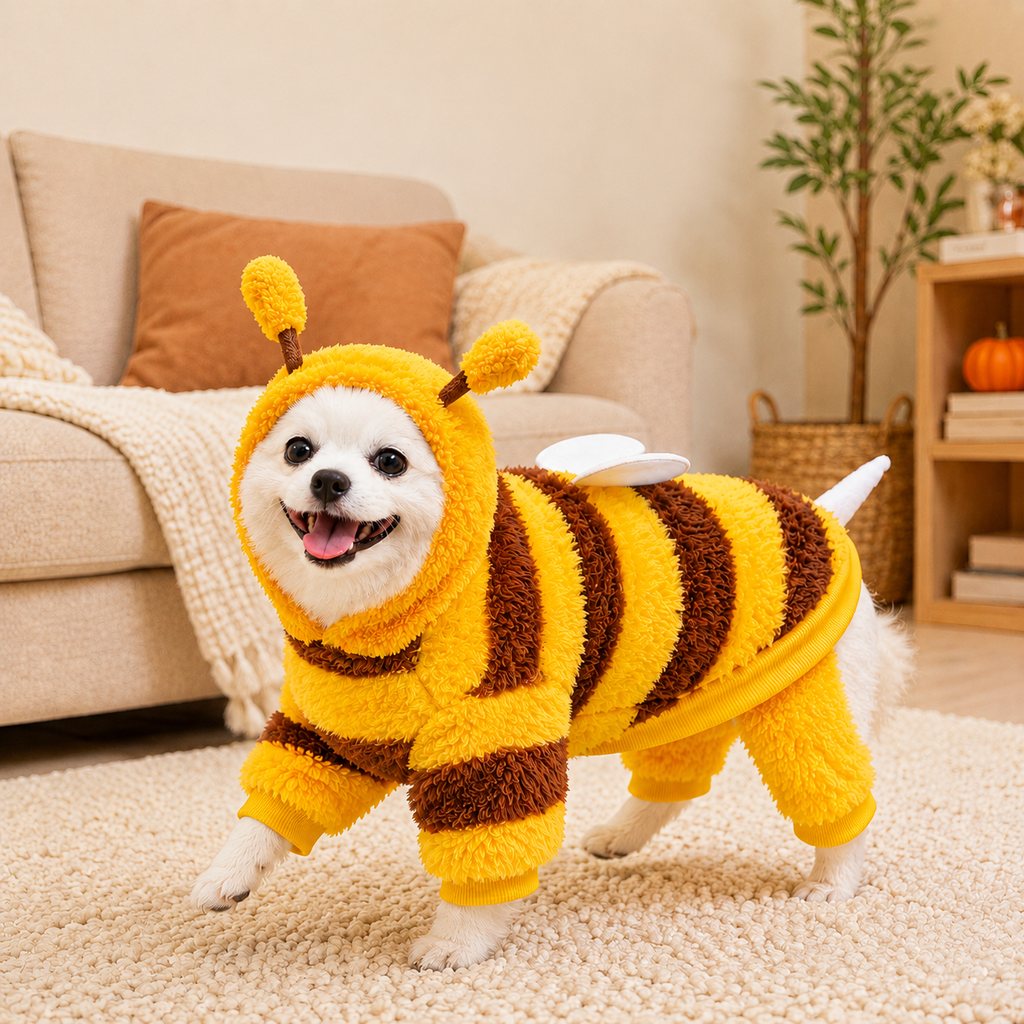 Bumblebee Dog Costume – Warm Plush Outfit
