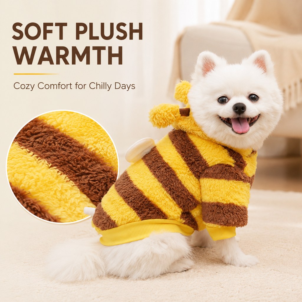 Bumblebee Dog Hoodie – Wings or Four-Leg Fleece