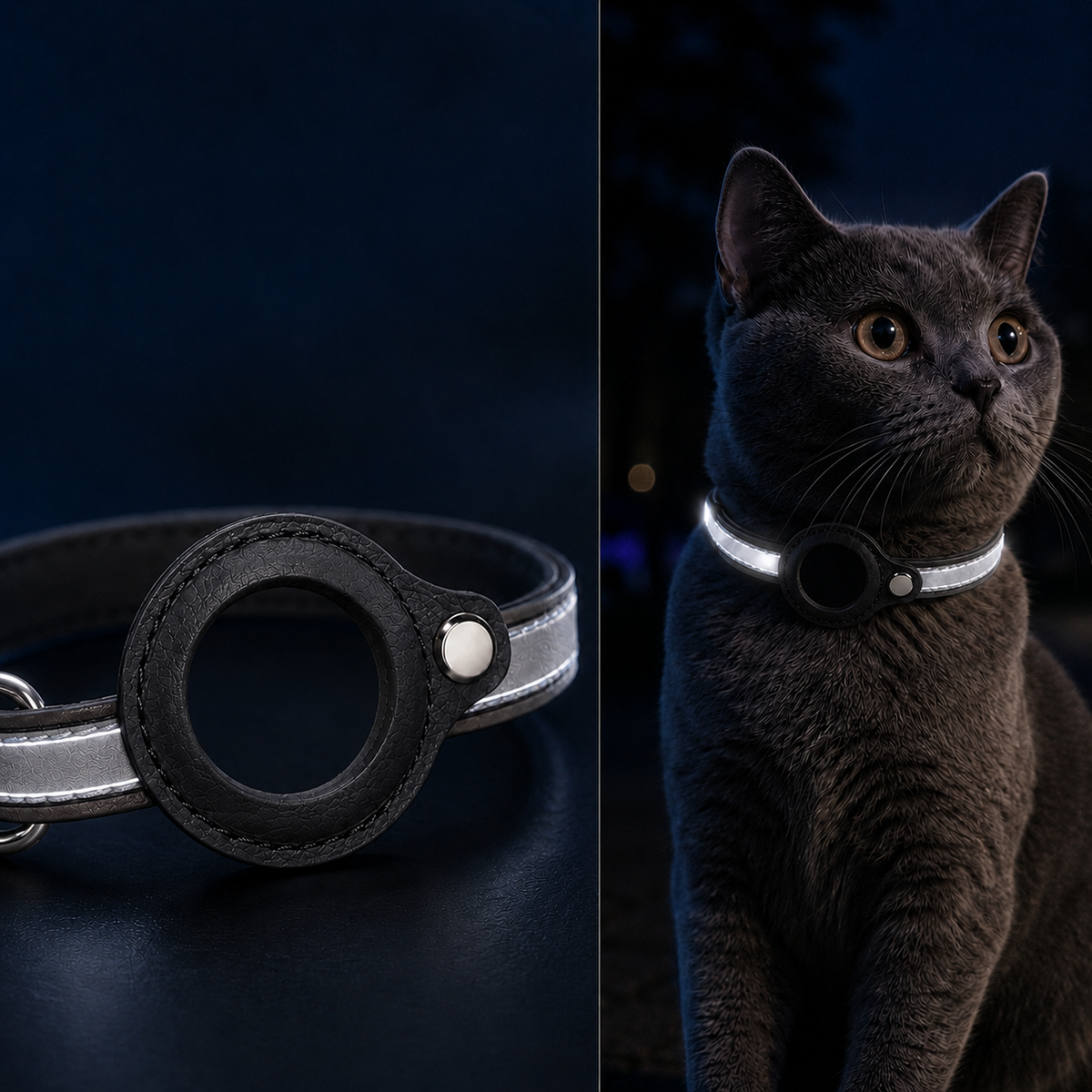 AirTag Reflective Pet Collar – Track & Stay Visible