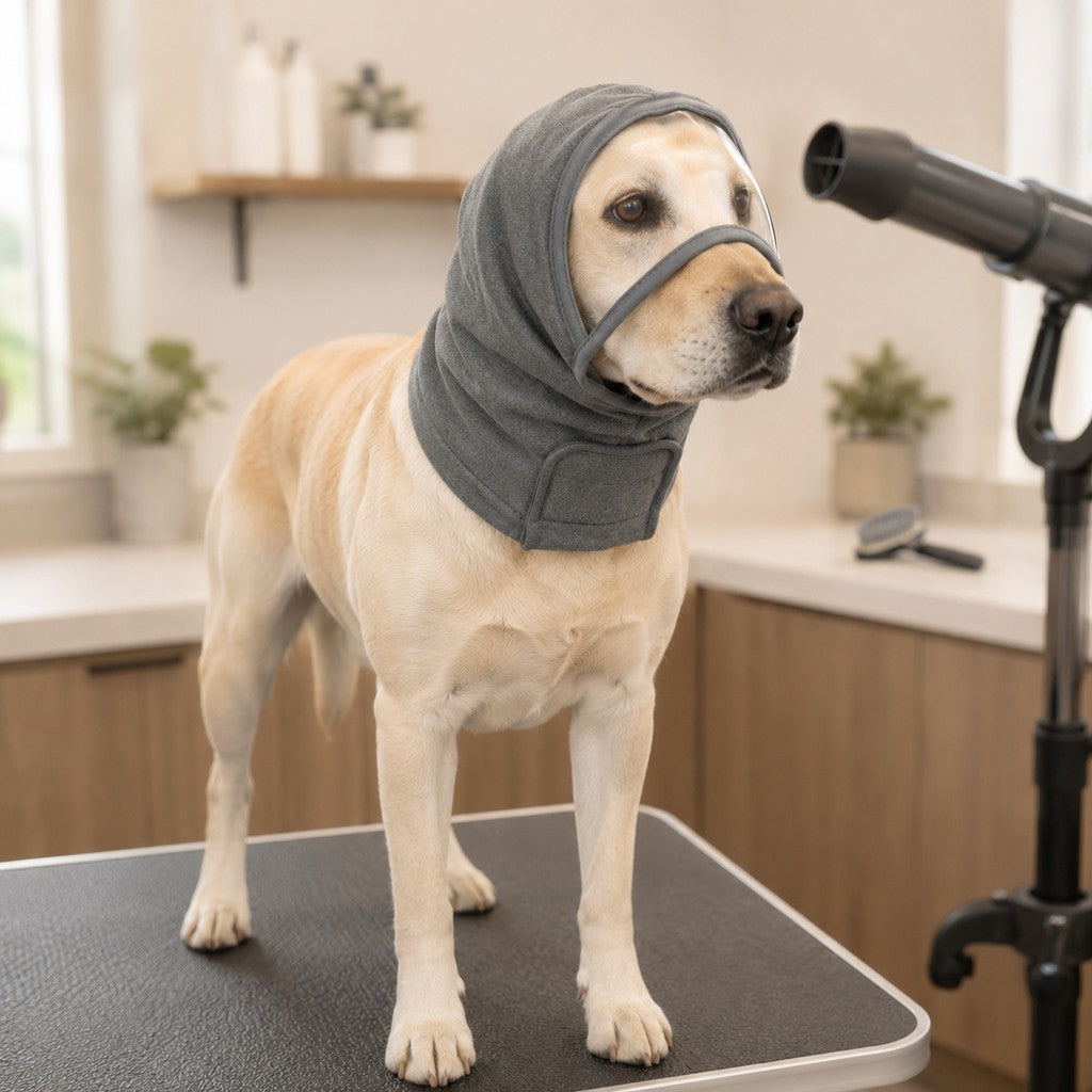 Calming Dog Hood – Stress Relief for Grooming & Storms