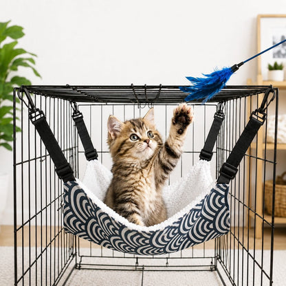 Reversible Cat Cage Hammock – Space-Saving Crate Bed