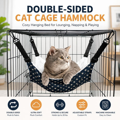 Reversible Cat Cage Hammock – Space-Saving Crate Bed
