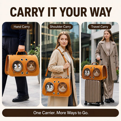 Breathable Foldable Cat Carrier – Vet & Travel Ready