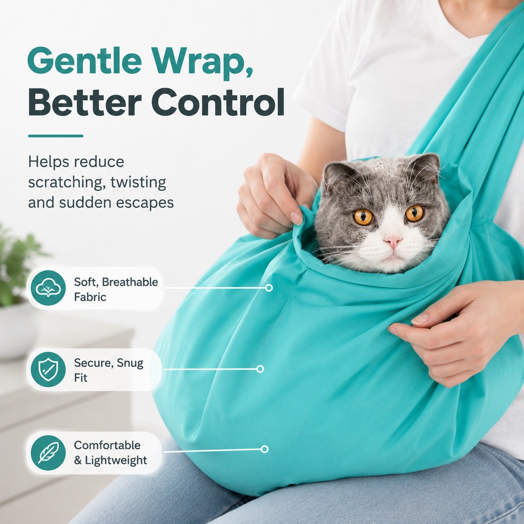 Soft Cat Grooming Bag – Scratch-Free Vet Visits & Trims