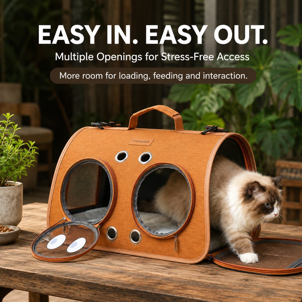 Breathable Foldable Cat Carrier – Vet & Travel Ready