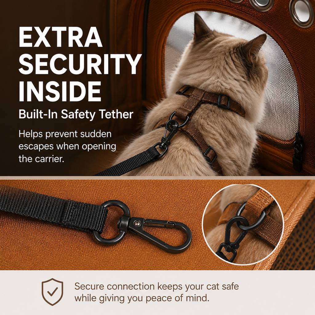 Breathable Foldable Cat Carrier – Vet & Travel Ready