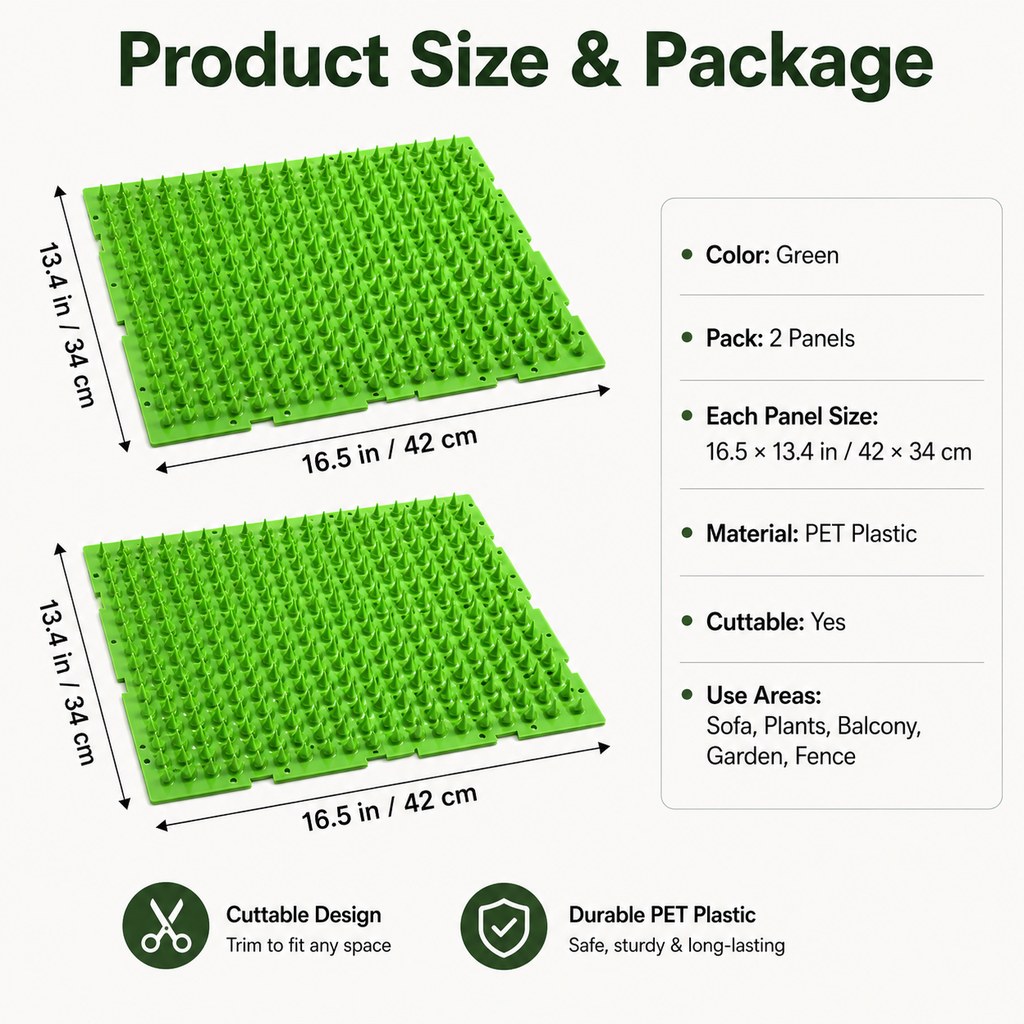 Cut-to-Fit Cat Deterrent Mat 2-Pack – Protects Furniture