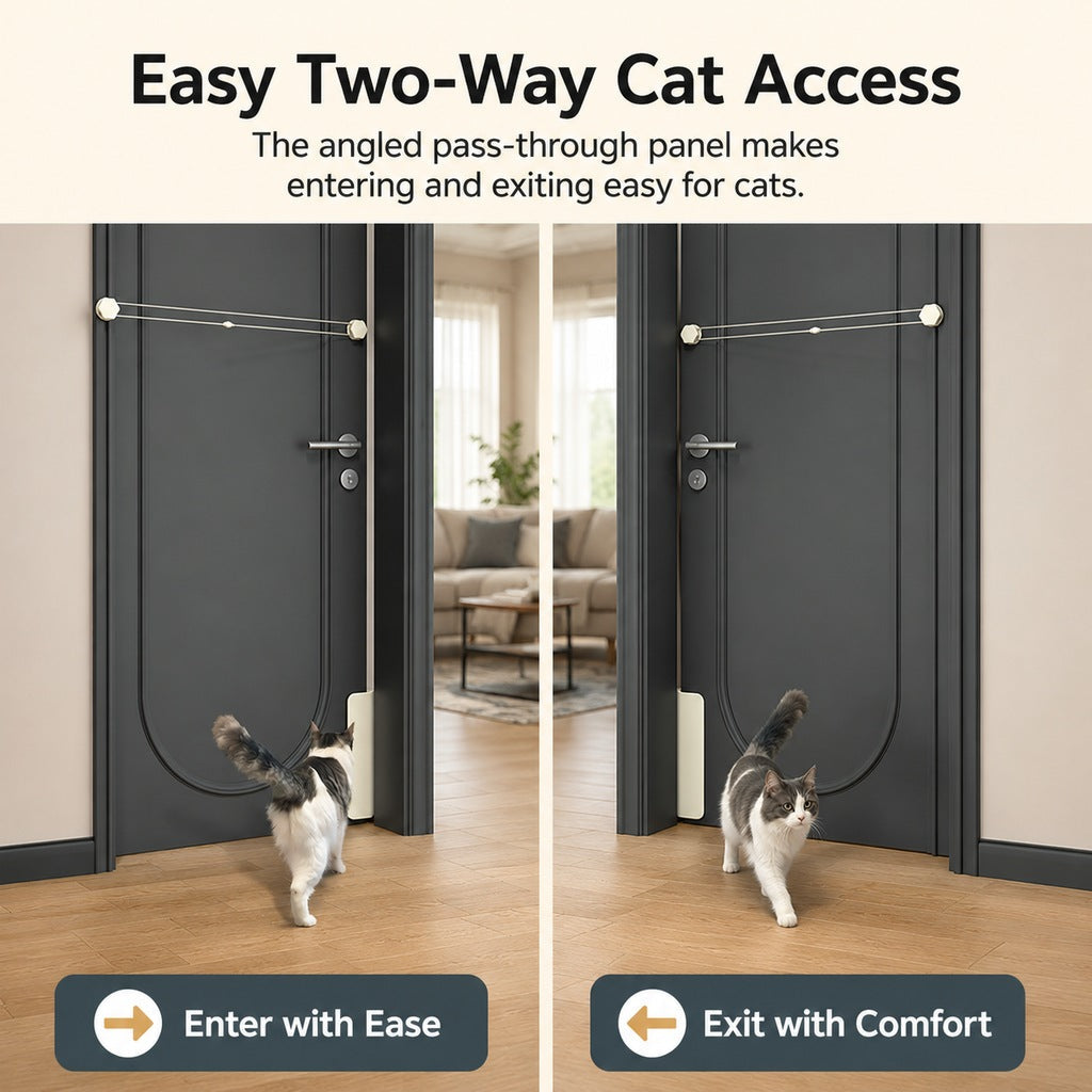 No-Drill Cat Door Holder – Cats Pass, Doors Stay Closed