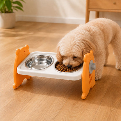 Elevated Tilted Steel Pet Bowls – Easier, Cleaner Meals