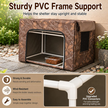 Outdoor Cat Feeding Shelter – Weatherproof Food Station