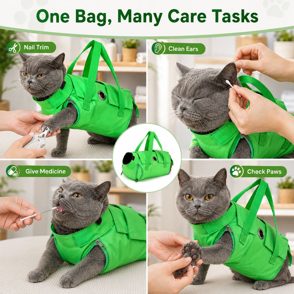 Cat Carrier & Grooming Bag – Easy Paw Access