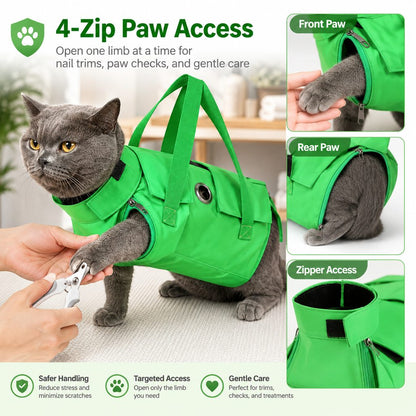 Cat Carrier & Grooming Bag – Easy Paw Access