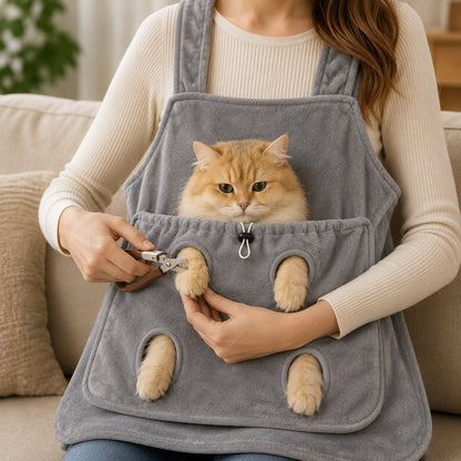 Cat Grooming & Cuddle Apron – Easy Nail Trims