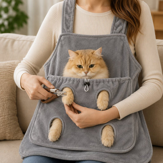 Cat Grooming & Cuddle Apron – Easy Nail Trims