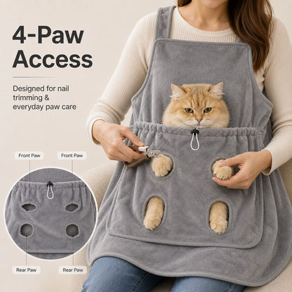 Cat Grooming & Cuddle Apron – Easy Nail Trims