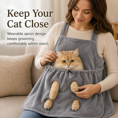 Cat Grooming & Cuddle Apron – Easy Nail Trims