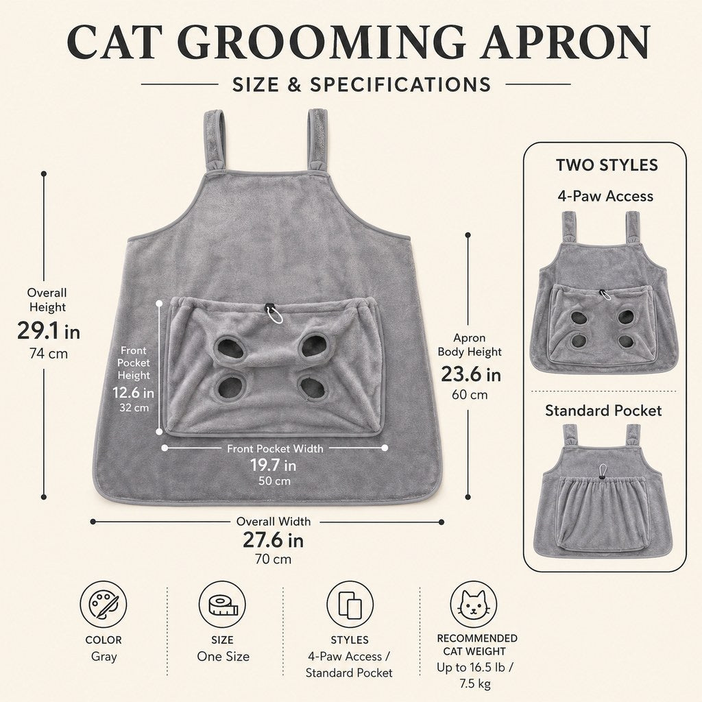 Cat Grooming & Cuddle Apron – Easy Nail Trims