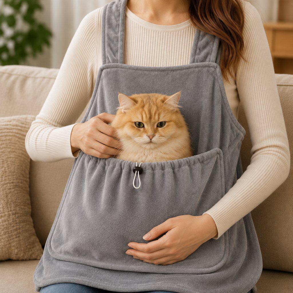 Cat Grooming & Cuddle Apron – Easy Nail Trims