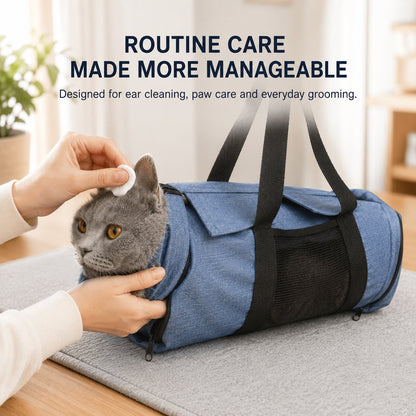 Cat Grooming Restraint Bag – Easy Nail & Ear Care