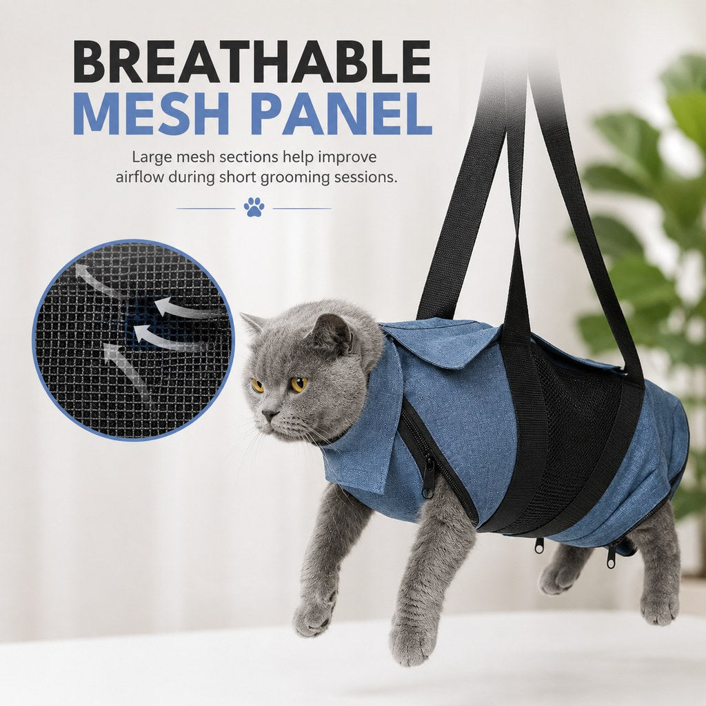 Cat Grooming Restraint Bag – Easy Nail & Ear Care