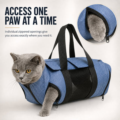 Cat Grooming Restraint Bag – Easy Nail & Ear Care