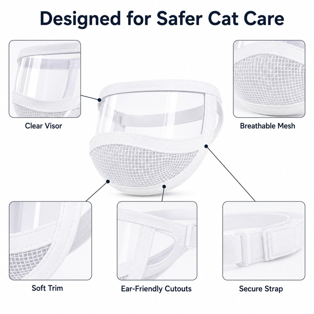 Clear-View Cat Grooming Shield – Bite-Free Nail Trims