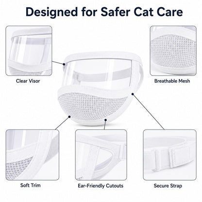 Clear-View Cat Grooming Shield – Bite-Free Nail Trims