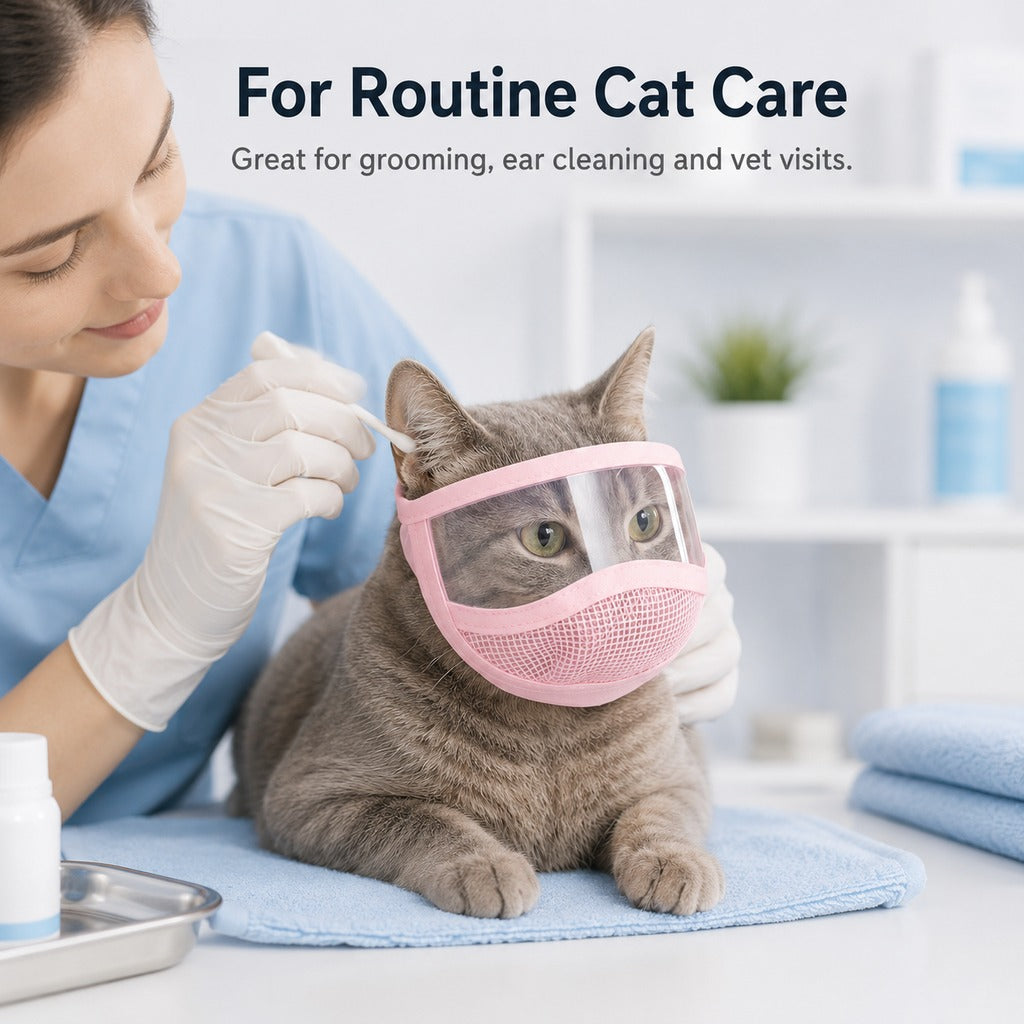 Clear-View Cat Grooming Shield – Bite-Free Nail Trims