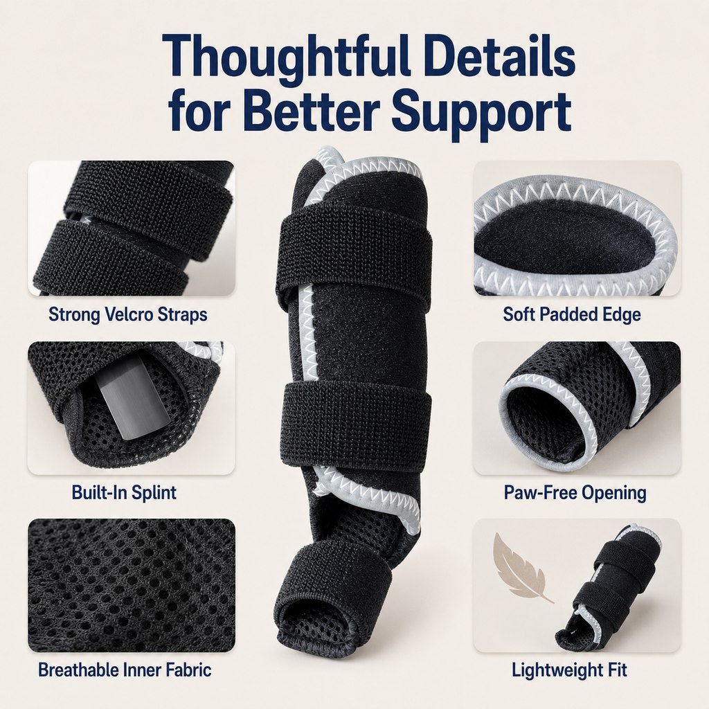 Cat Leg Support Brace – Adjustable Recovery Splint