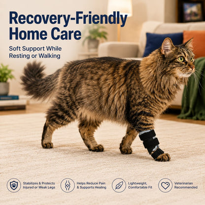 Cat Leg Support Brace – Adjustable Recovery Splint
